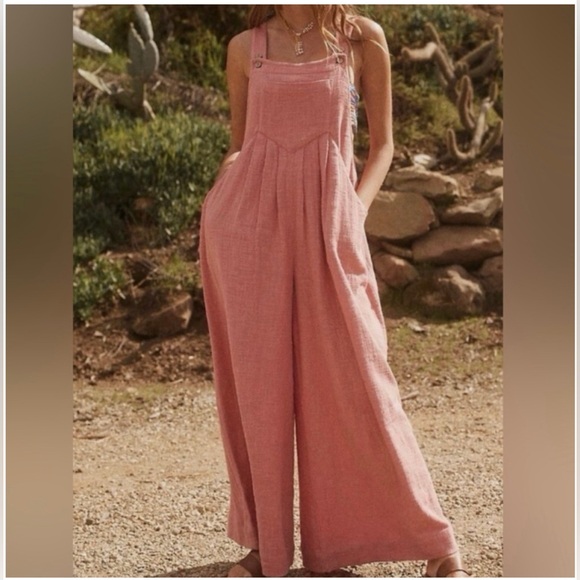 Free People Sun-Drenched Overalls Rosie color size small SOLD DO NOT BUY - Picture 1 of 8
